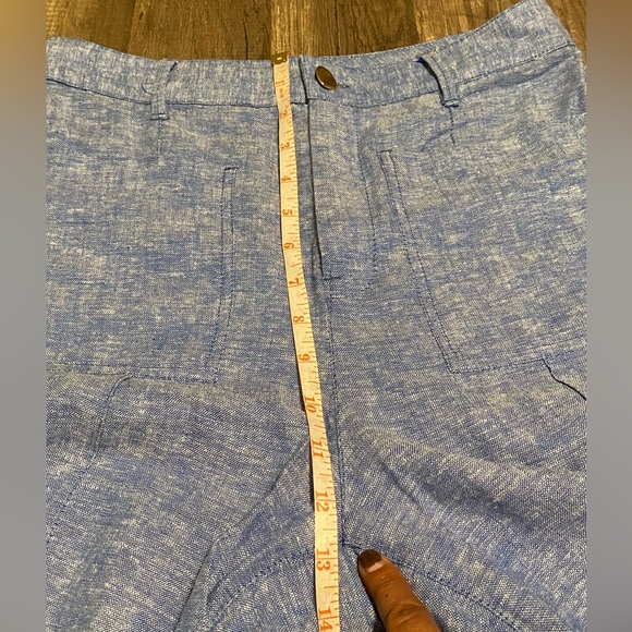 Zara Sky Blue Linen blend trousers - Picture 10 of 14